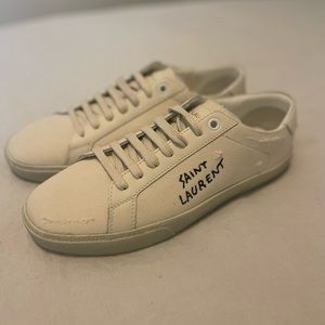 Ysl Saint Laurent Canvas and Leather Sneakers ! Brand New 100 %authentic